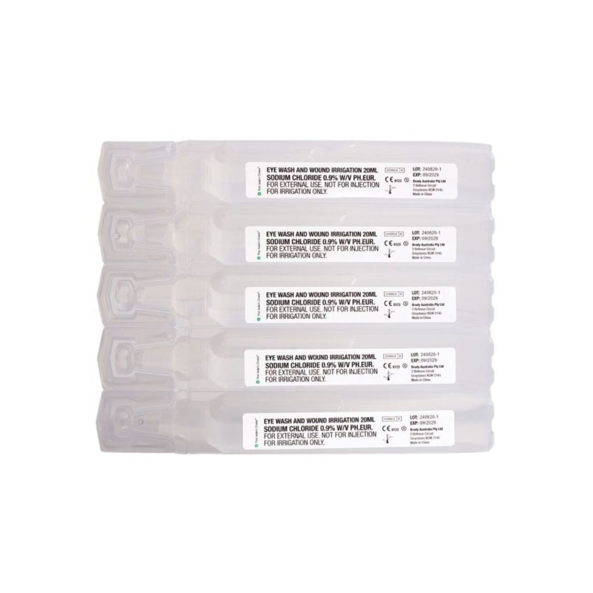 First Aider's Choice 20ml Saline Pods (Pack of 5)