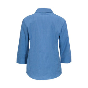 Biz Collection Women's Micro Check 3/4 Sleeve Shirt LB8200