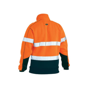 Bisley Taped Hi Vis 1/4 Zip Fleece Pullover with Sherpa Lining BK6987T