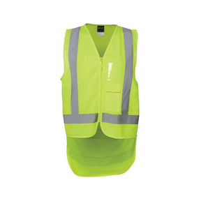 JB's Hi Vis Zip Drop Tail H Pattern (Day and Night) Safety Vest 6DNDV (Each)