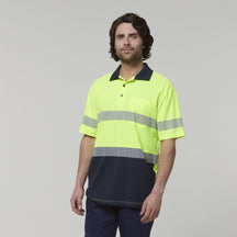 Hard Yakka Men's Short Sleeve Hi Vis Taped Polo Y19618