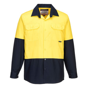 Portwest Hi-Vis Two Tone Lightweight Long Sleeve Shirt MS801