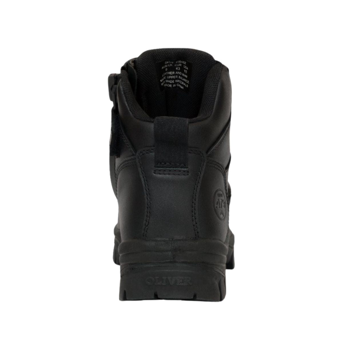 Oliver AT45 Series 130mm Black Zip Sided Safety Boot 45640Z