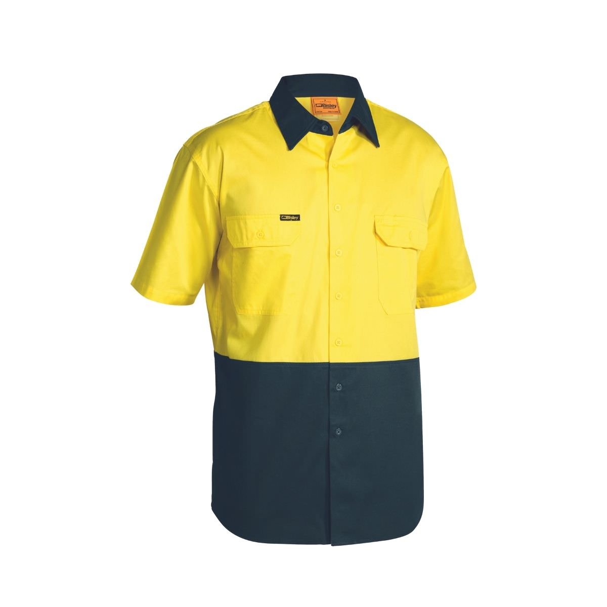 Bisley Hi Vis Cool Lightweight Drill Short Sleeve Shirt BS1895