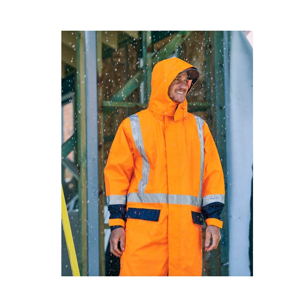 Bisley Taped Hi Vis Long Rain Coat BJ6961T