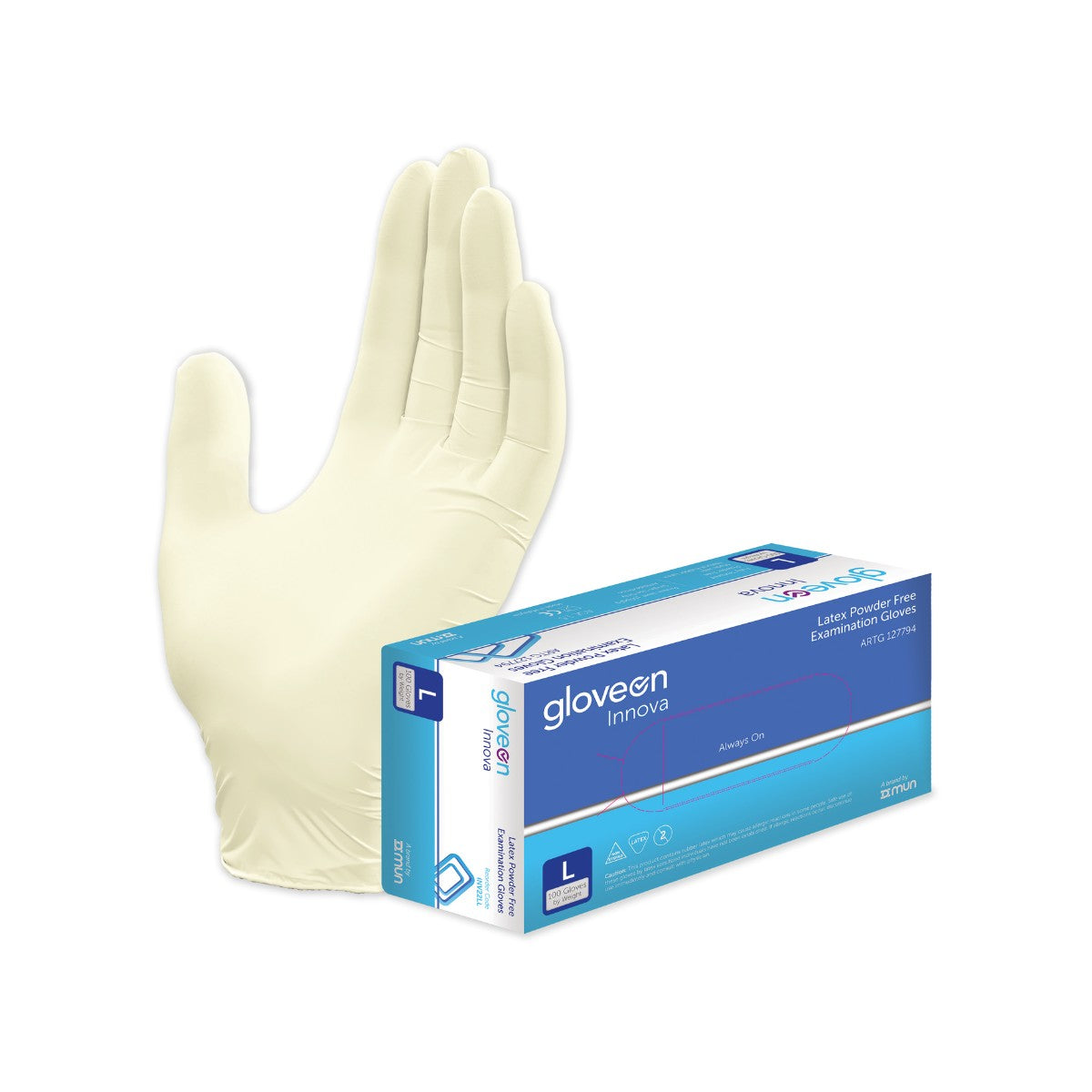 GloveOn® Innova Latex Gloves INV211 (Carton of 10 Boxes)