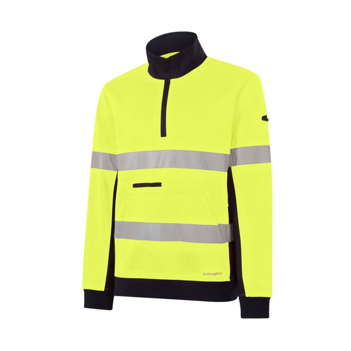 KingGee Hi Vis Reflective 1/4 Zip Fleece K55040