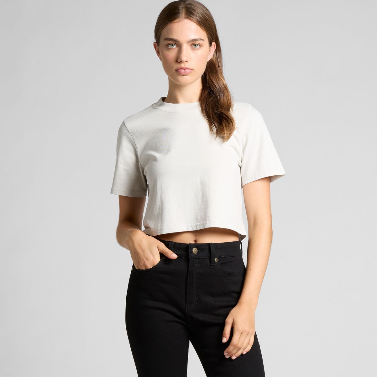 ascolour Women's Heavy Faded Crop Tee 4089