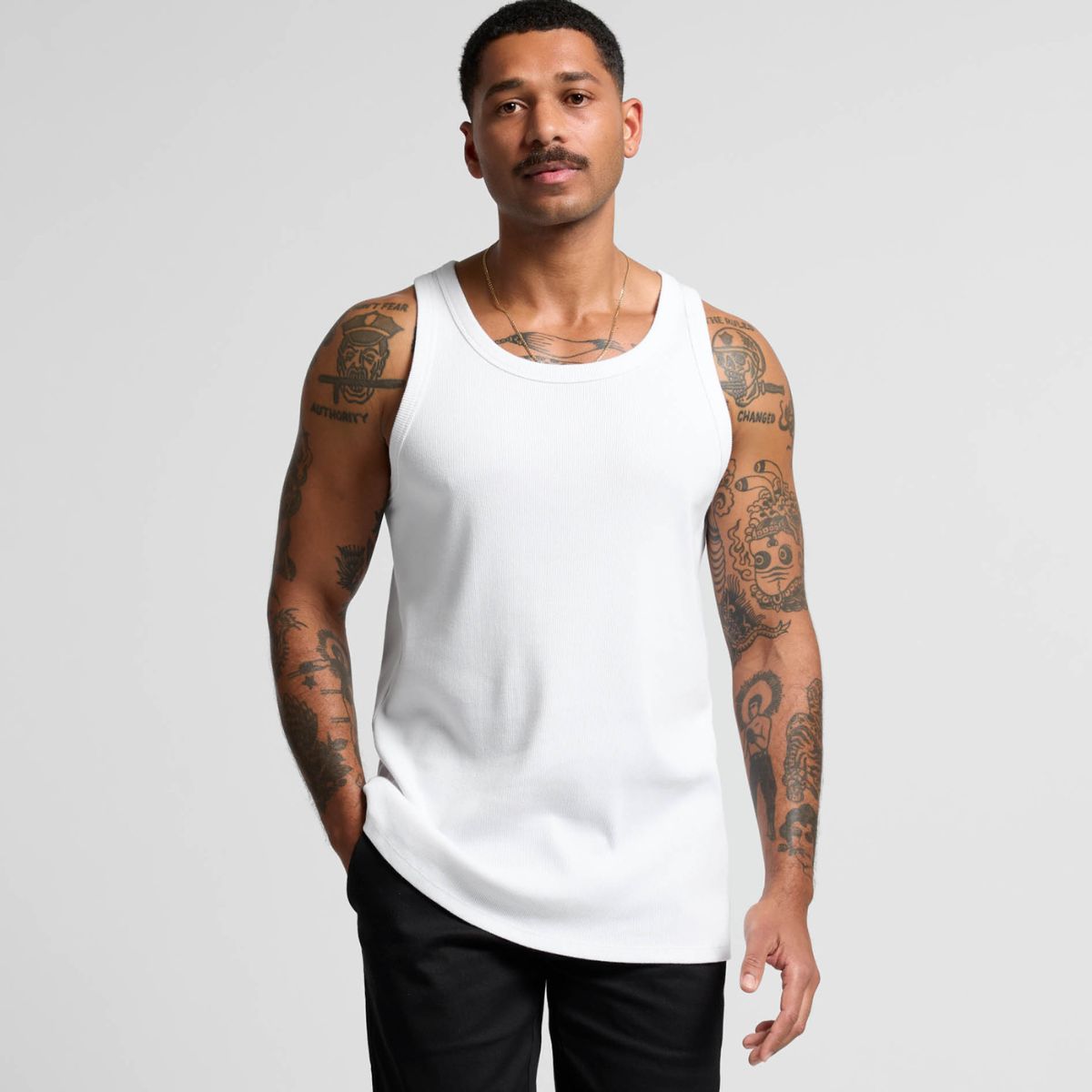 ascolour Men's Organic Rib Singlet 5063G