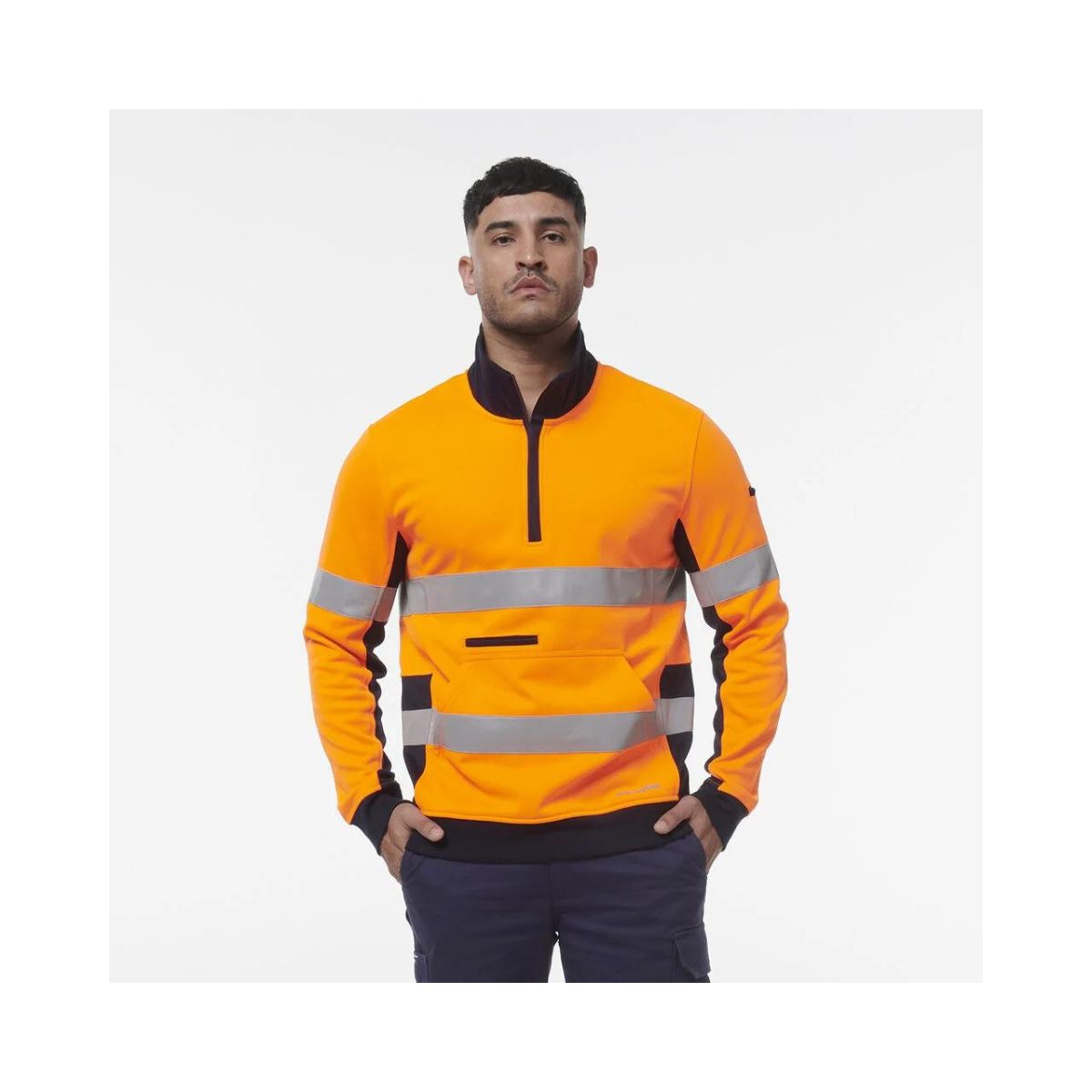 KingGee Hi Vis Reflective 1/4 Zip Fleece K55040