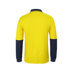 JB's Hi Vis L/S Cotton Pique Trad Polo 6HVQL