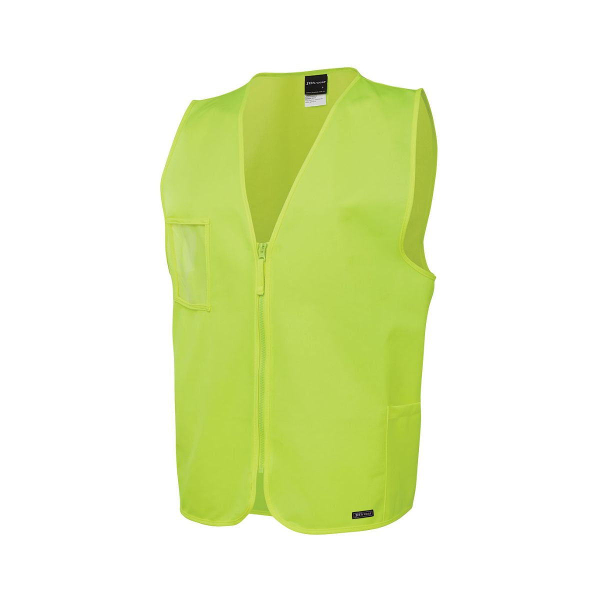 JB's Hi Vis Zip Safety Vest 6HVSZ (Each)