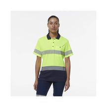 KingGee Women's Workcool Hyperfreeze Spliced Hi Vis Short Sleeve Polo Shirt With Segmented Tape K44224