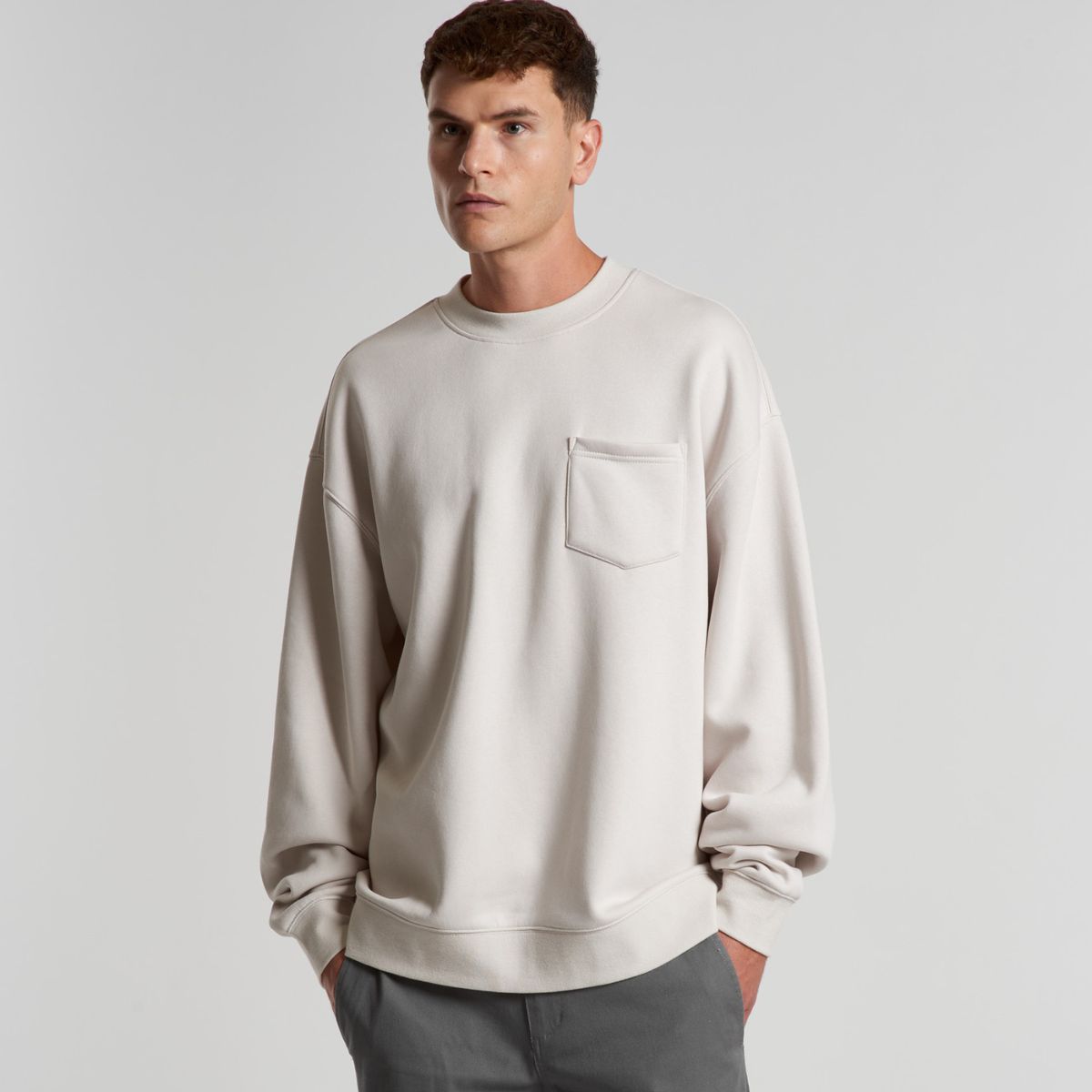 ascolour Men's Relax Pocket Crew 5163