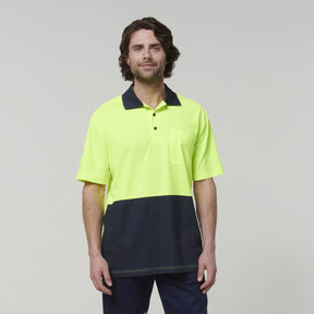 Hard Yakka Men's Short Sleeve Hi Vis Polo Y19616