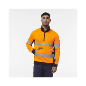 KingGee Hi Vis Reflective 1/4 Zip Fleece K55040