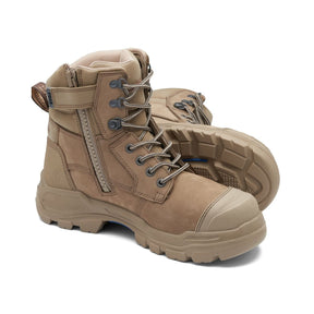Blundstone Unisex Rotoflex Safety Boots - Stone Nubuck #9063