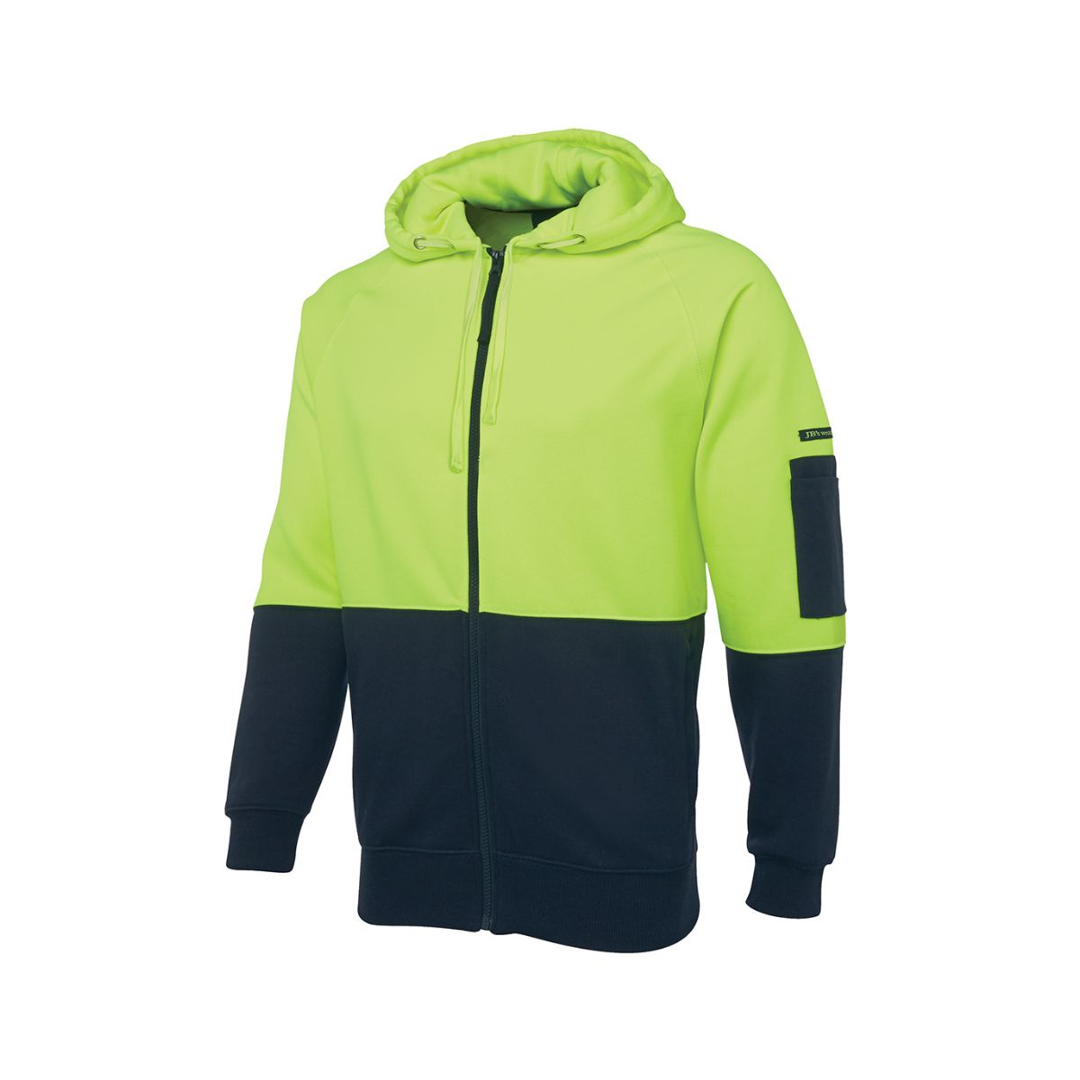 JB's Hi Vis Full Zip Fleecy Hoodie 6HVH