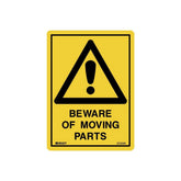 Safety Warning Sign - Beware Of Moving Parts (Each)