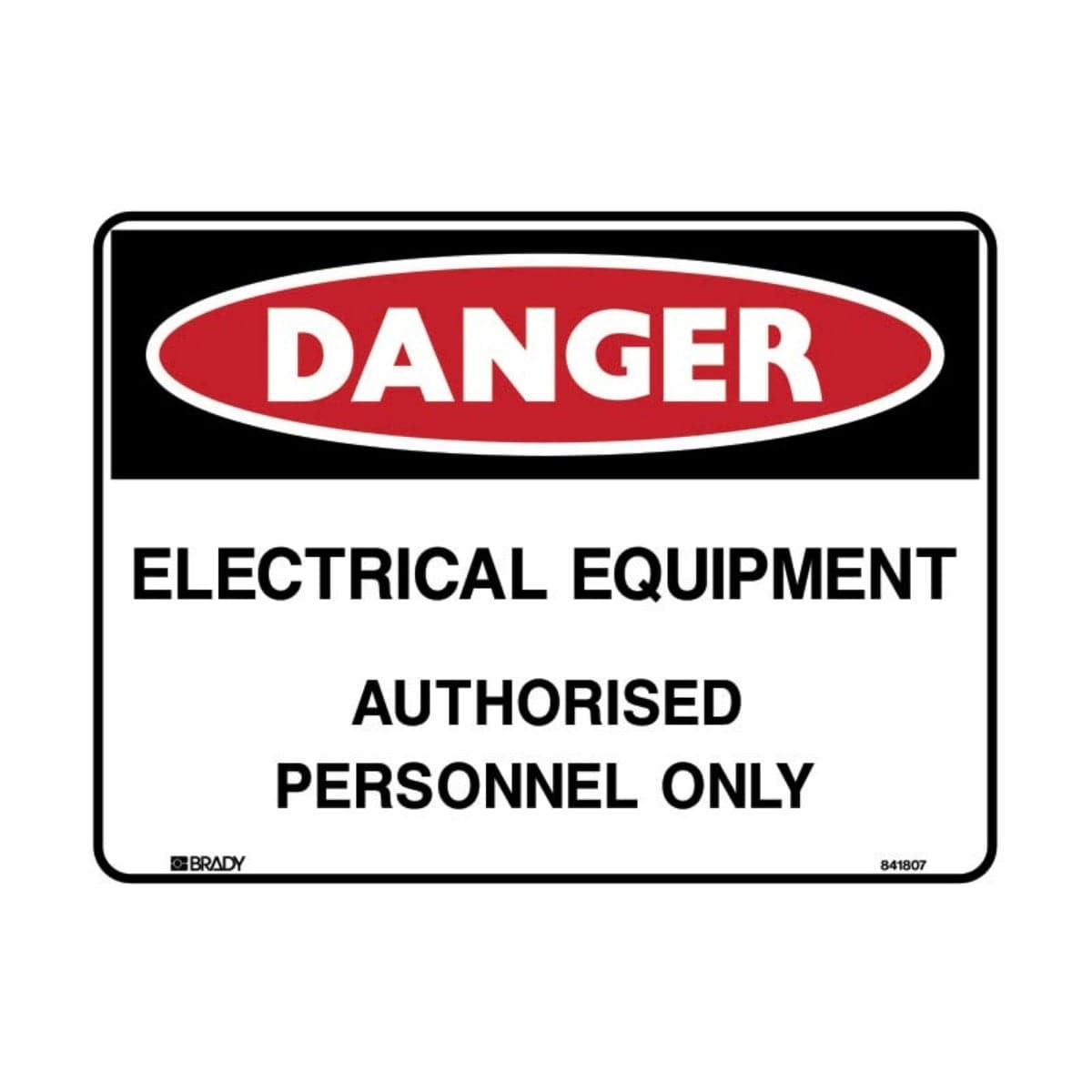 Danger Electrical Equipment Authorised Personnel Only