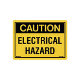 Safety Warning Stick On Labels - Electrical Hazard (Self Adhesive Vinyl) H90mm x W125mm (Pack of 5)