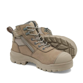 Blundstone Unisex Rotoflex  Safety Boots - Stone Nubuck #8553