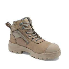 Blundstone Unisex Rotoflex  Safety Boots - Stone Nubuck #8553