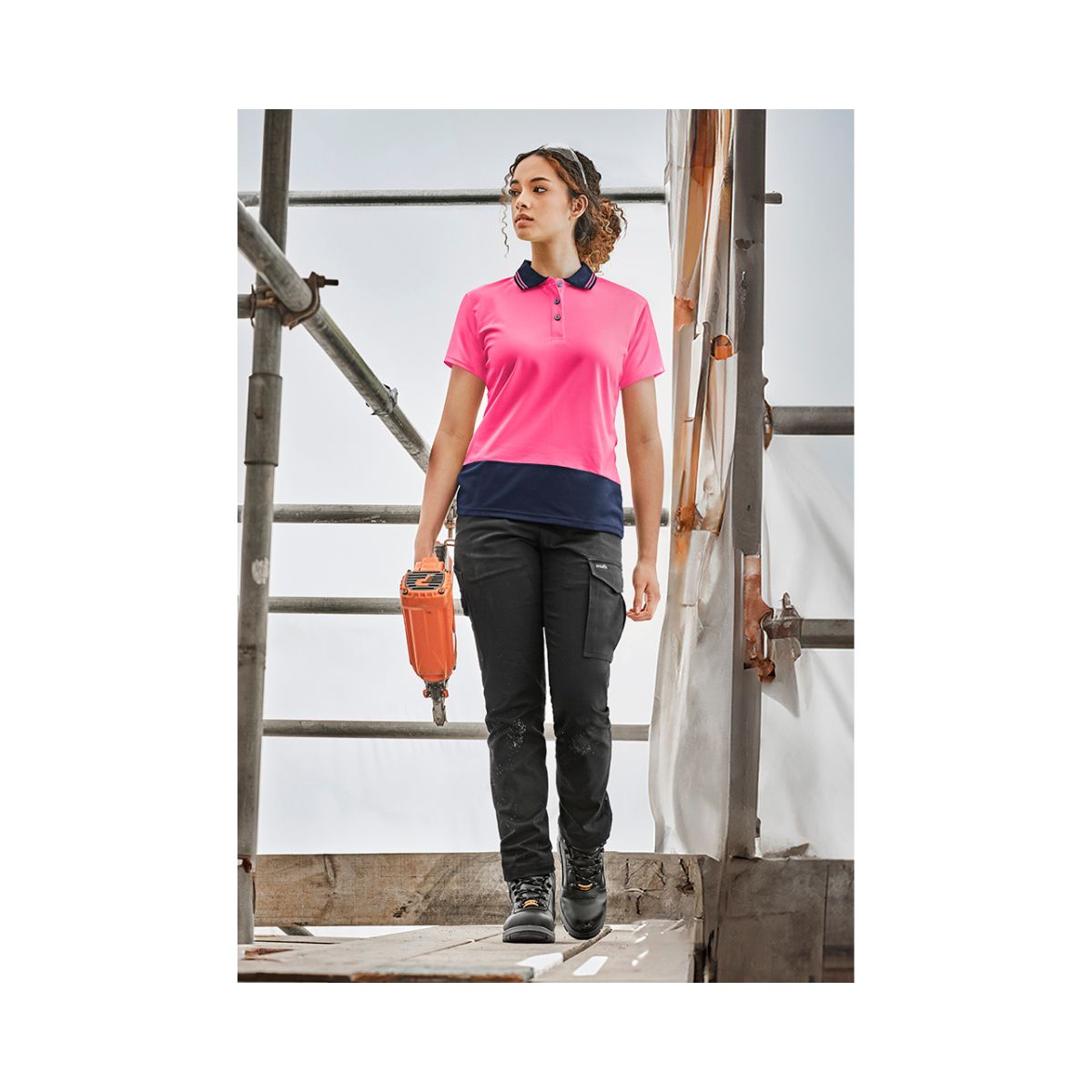 Syzmik Women's Hi Vis Basic Short Sleeve Polo ZH731