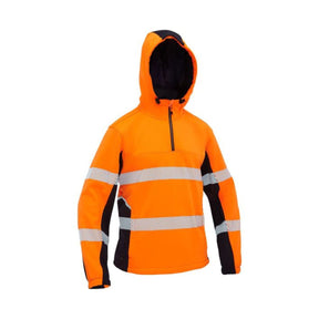 Bisley Flx & Move™ Hi Vis Taped Liquid Repellent Fleece Hoodie BK6571T