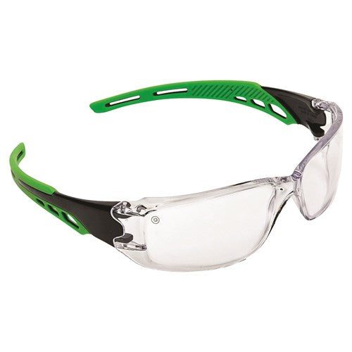 Cirrus Green Arms Safety Glasses Clear Anti Fog Lens 9180 (Pack of 12)