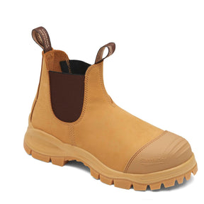 Blundstone Unisex Elastic Side Series - Slip on Safety Boots - Wheat #989