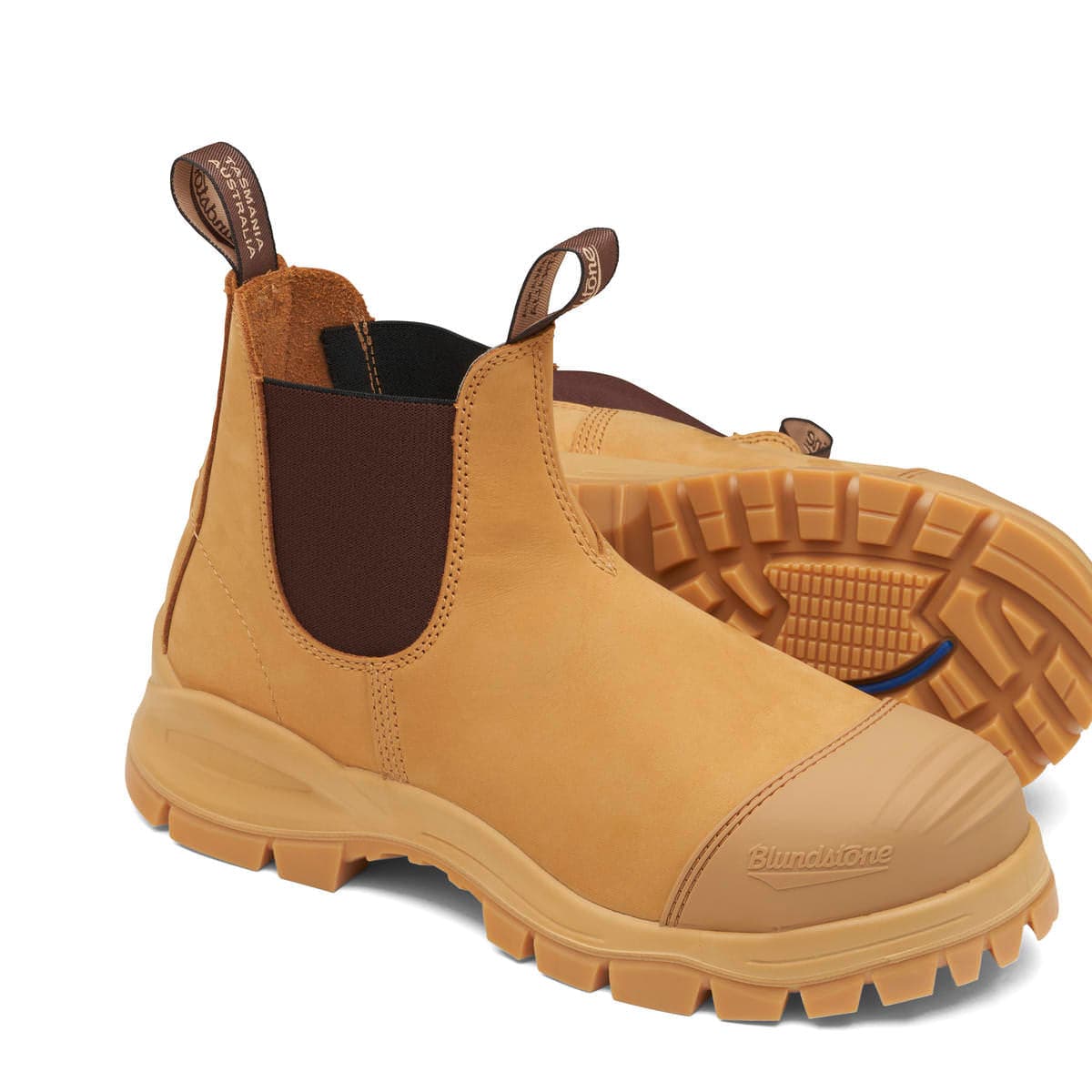 Blundstone Unisex Elastic Side Series - Slip on Safety Boots - Wheat #989