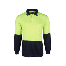 JB's Hi Vis Long Sleeve Jacquard Polo 6HJNL