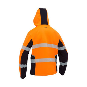 Bisley Flx & Move™ Hi Vis Taped Liquid Repellent Fleece Hoodie BK6571T