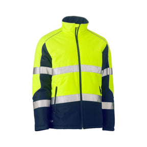 Bisley Taped Hi Vis Puffer Jacket With Stand Collar BJ6829T