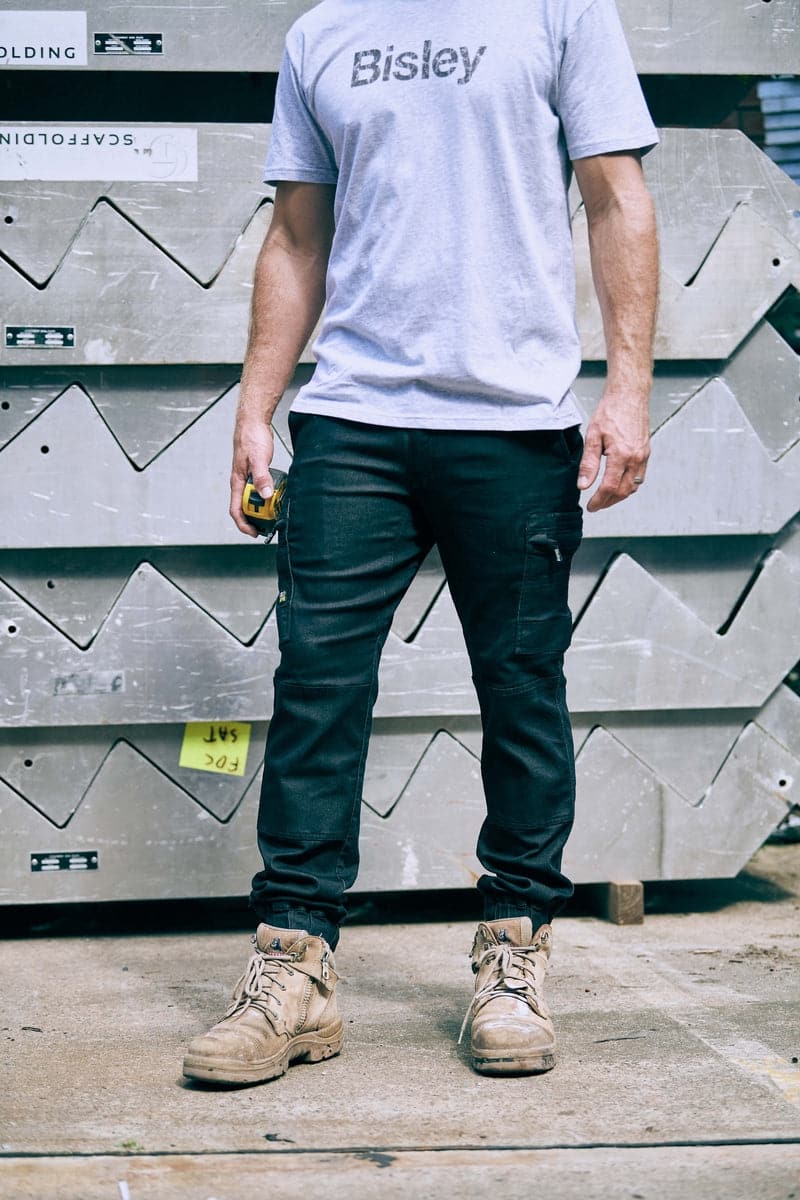 Bisley Flx & Move™ Stretch Denim Cargo Cuffed Pants BPC6335