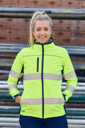 Bisley Taped Hi Vis Soft Shell Women's Jacket BJL6059T