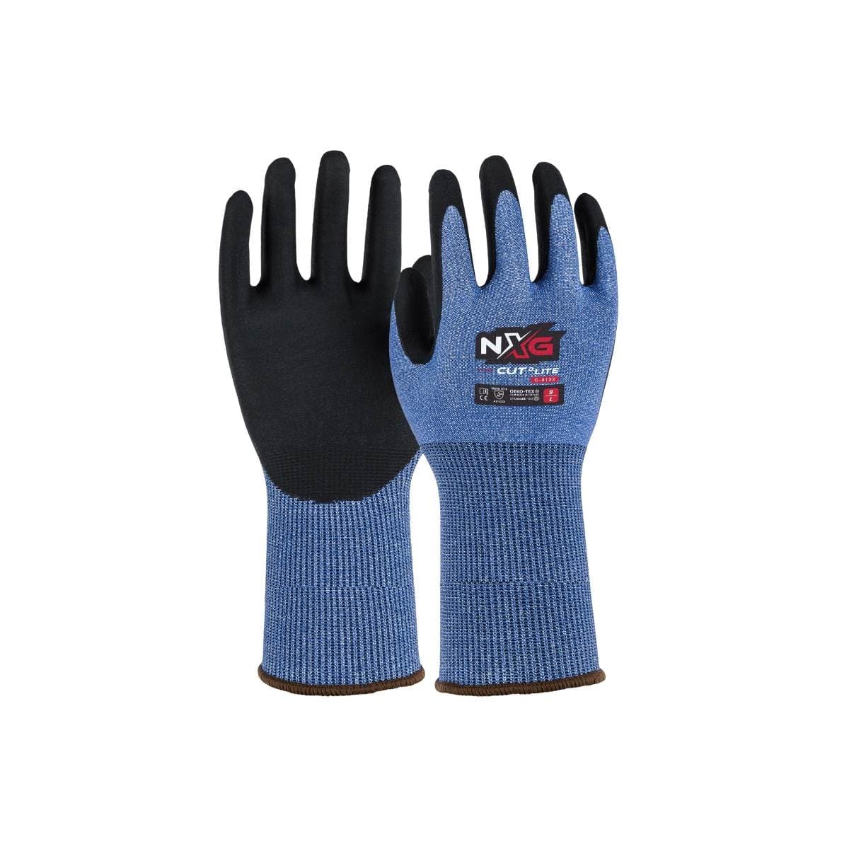 NXG™ Cut D Lite Black Long Cuff Nitrile Gloves C-8132-30 (Pack of 12)