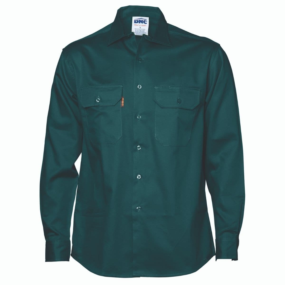 DNC Cotton Drill Work Shirt - Long Sleeve 3202