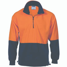 DNC HiVis Two Tone 1/2 Zip Polar Fleece 3825