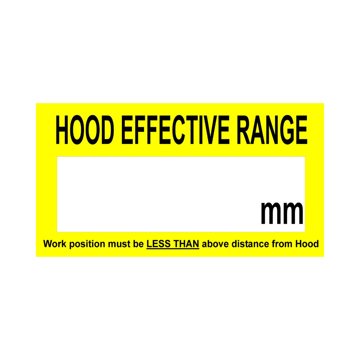 Hood Effective Range Labels (Roll of 250 labels)