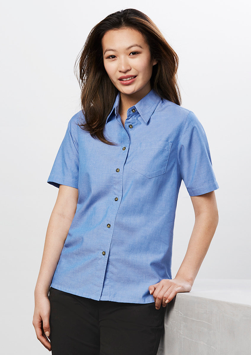 Women's Chambray Short Sleeve Shirt LB6200