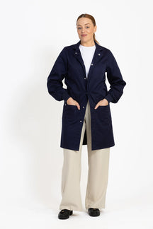 Simmons Knit Cuff Lab Coat - Unisex Navy LC-SIM-U-N