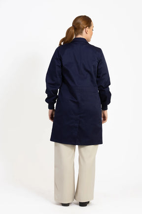 Simmons Knit Cuff Lab Coat - Unisex Navy LC-SIM-U-N