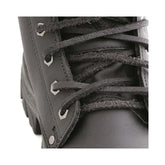 Steel Blue Leather Laces Black A-000057