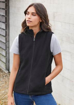 Women's Plain Fleece Vest PF905