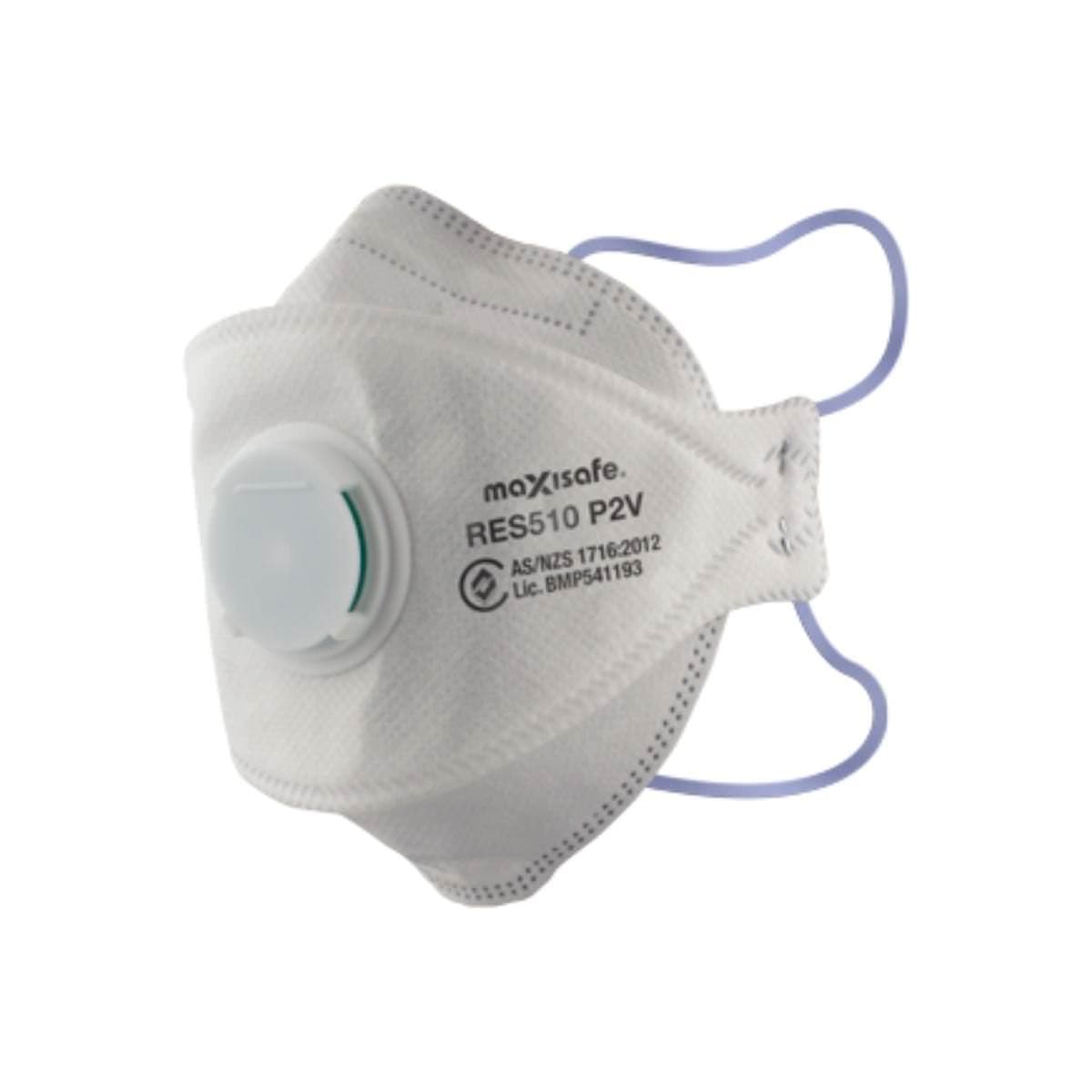 Maxisafe P2 Valved '3-Panel' Flatfold Respirator - (Box Of 20)