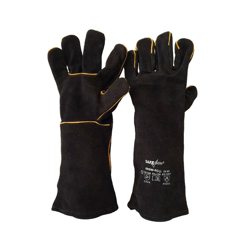 SafeRite® Black And Gold Welding Gauntlet SRSW-6BG (Pack of 12)