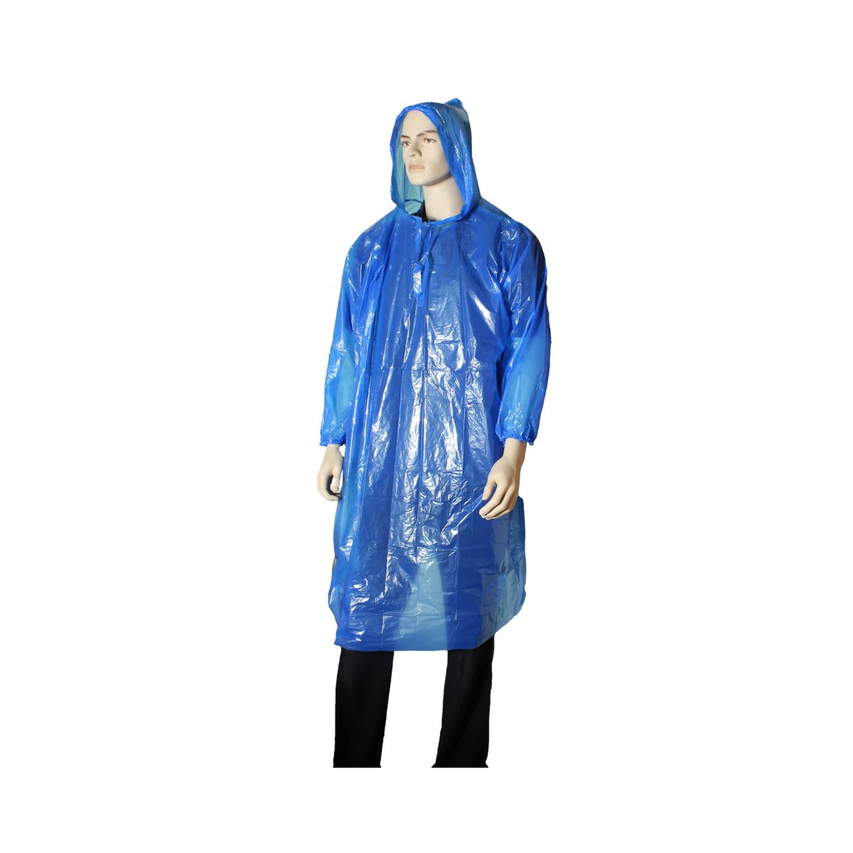 Disposable PE Poncho Long Sleeve Blue DPEPLSB (100 Units)