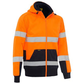 Bisley Taped Hi Vis Zip Fleece Hoodie With Sherpa Lining BK6988T